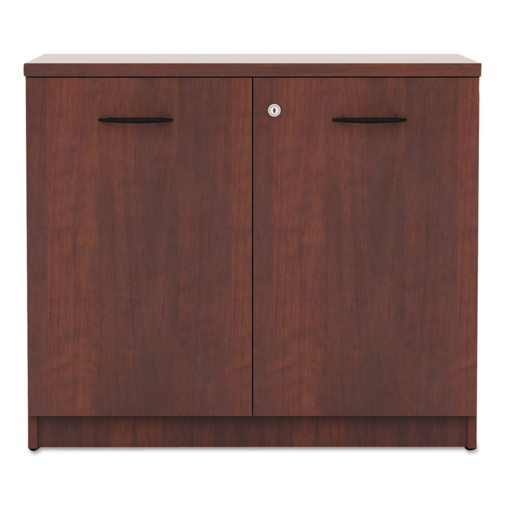 Alera Valencia Series Storage Cabinet, 34 1/8w x 22 7/8d x 29 1/2h, Medium Cherry