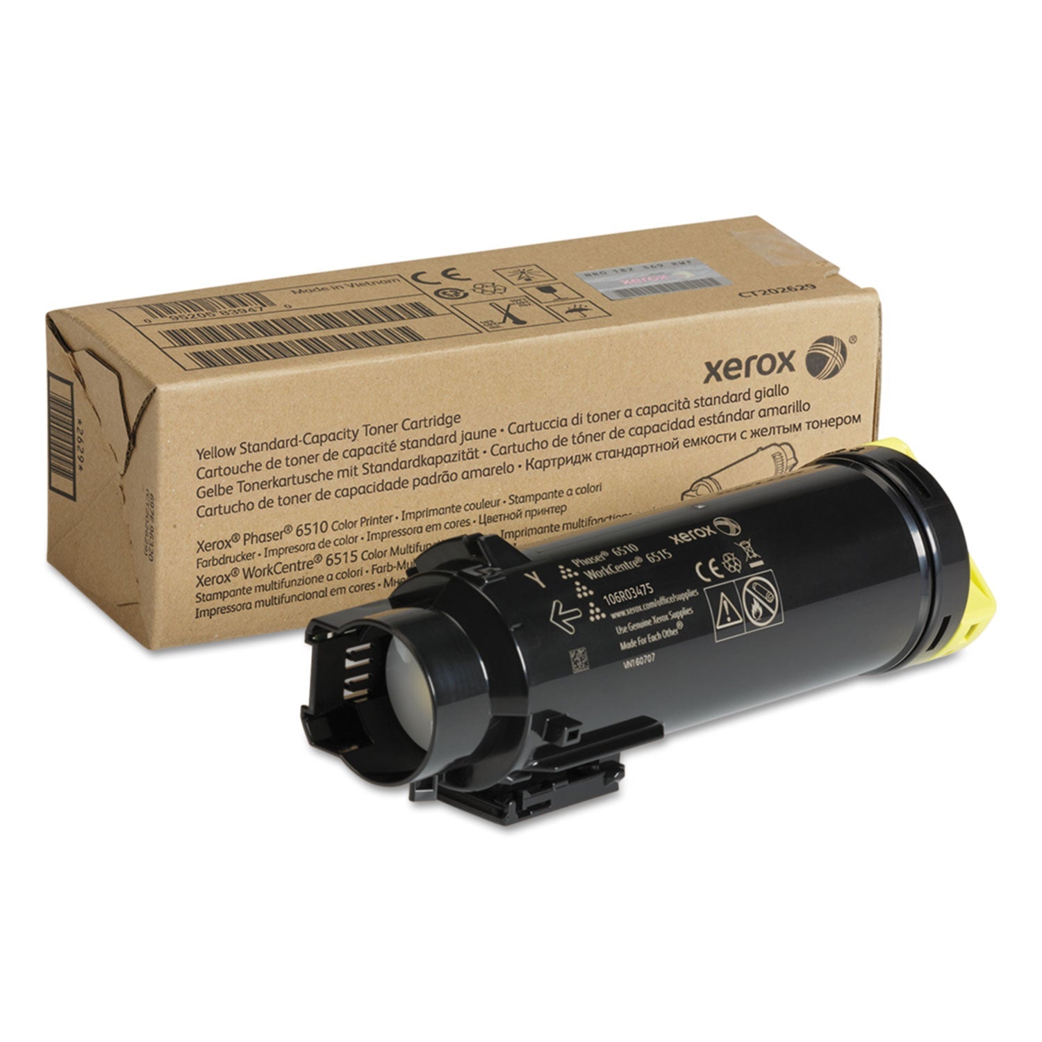Xerox 106R03475 Toner, 1,000 Page-Yield, Yellow