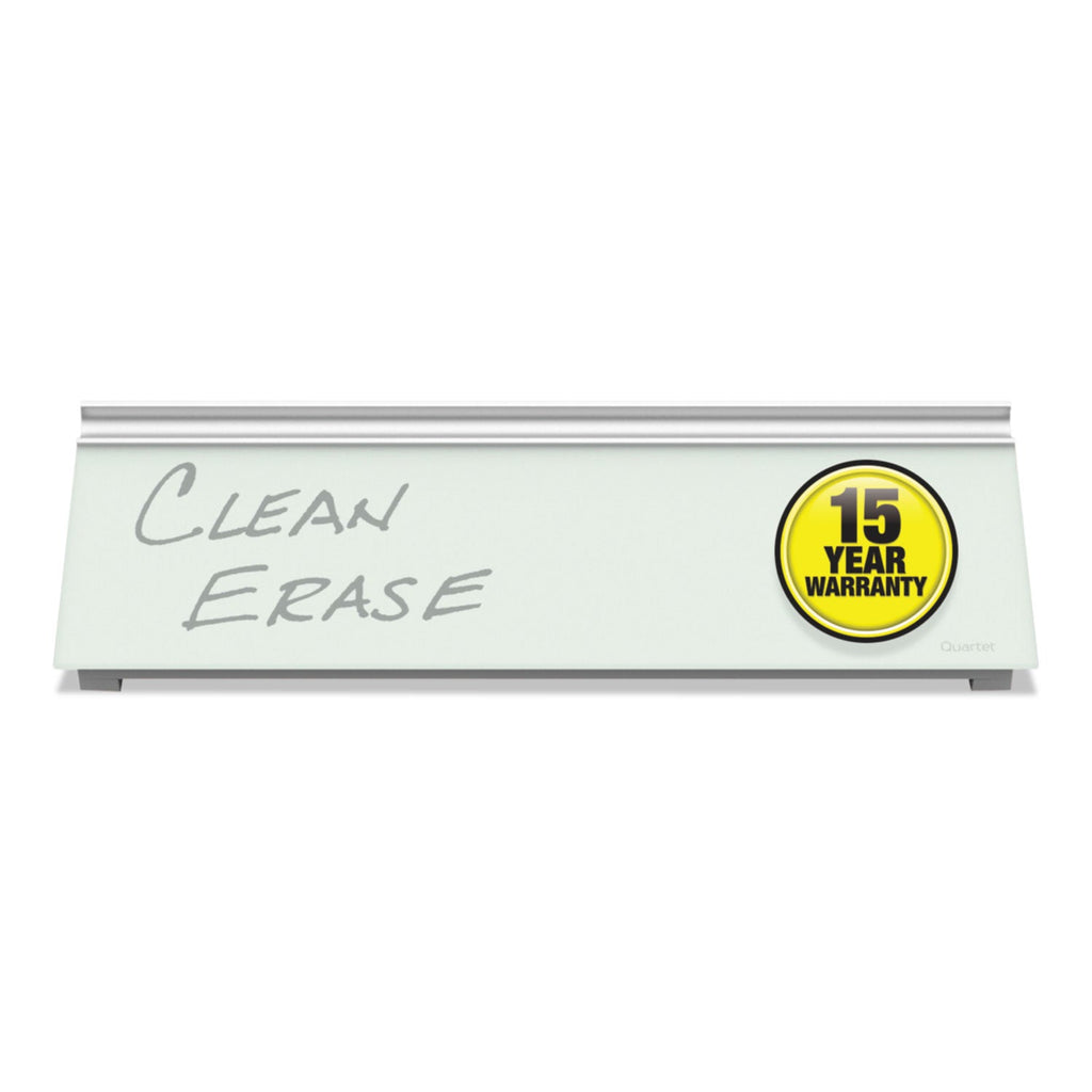Quartet Glass Dry Erase Desktop Computer Pad, 18 x 6, White