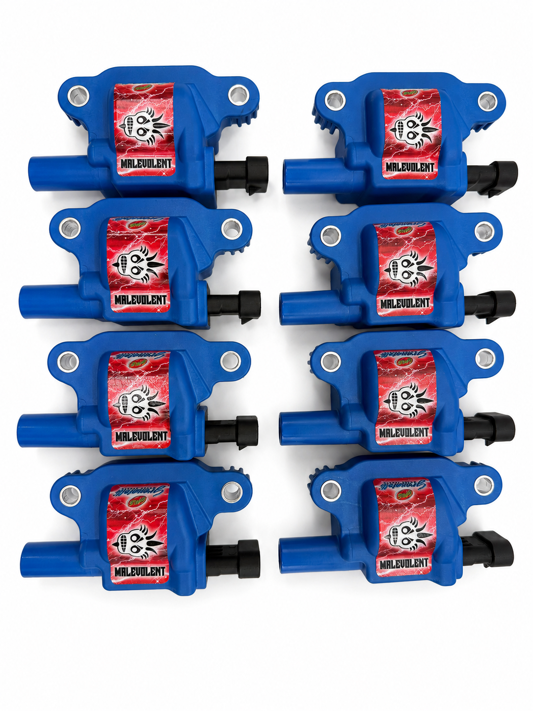 2014–2024 GM LT1/LT4 Granatelli 85kV Malevolent Blue Coil Packs – 28-0514-CPBM