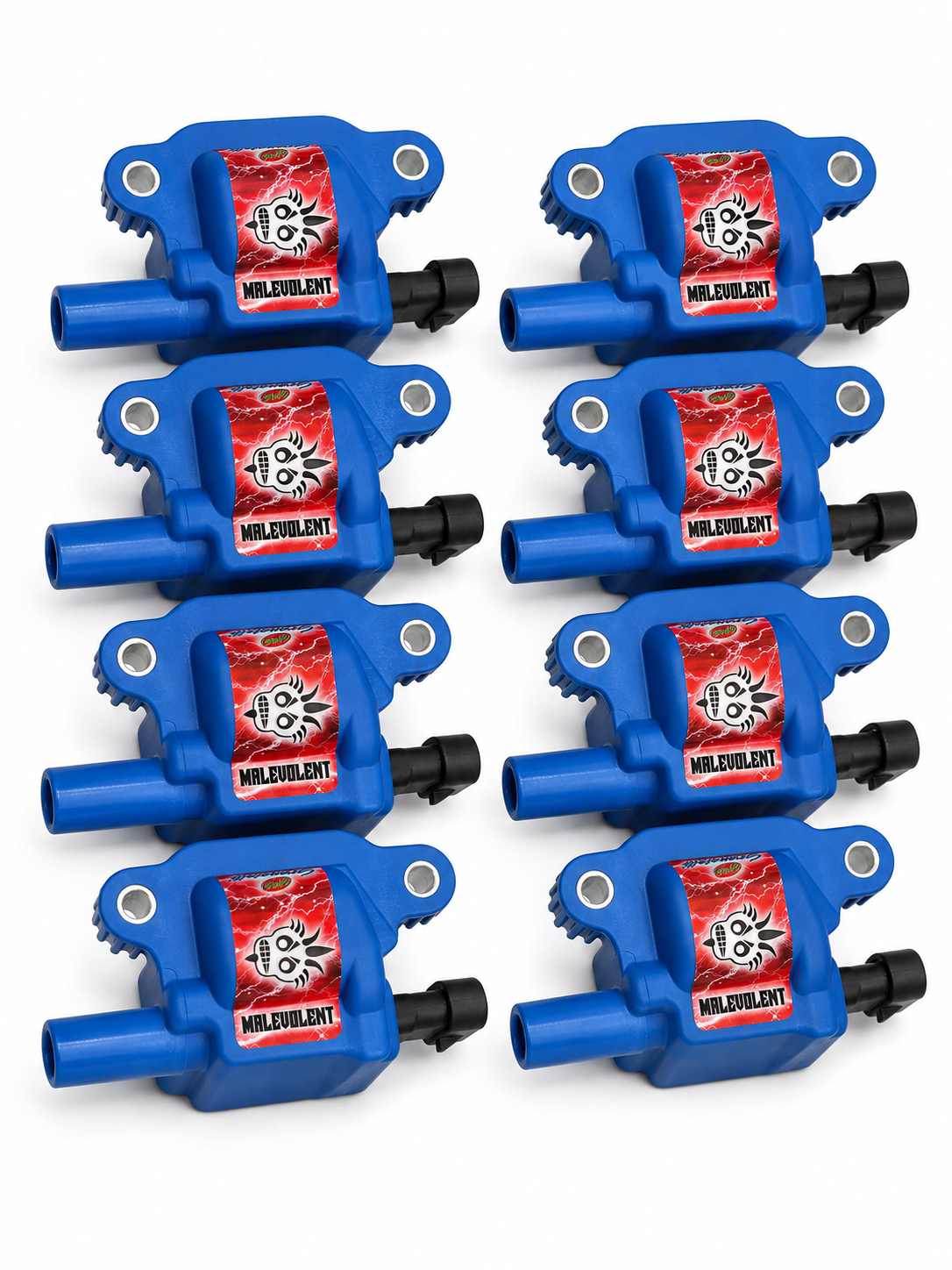 2005–2017 GM LS2/LS3/LS7/LS9/LSA Granatelli 85kV Malevolent Blue Coil Packs – 28-0513-CPBM
