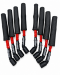 Granatelli GM LS & LT 0-Ohm 8" Red High-Temp Kevlar-Boot Coil-Near-Plug Spark Plug Wires – 28-1811HTRB