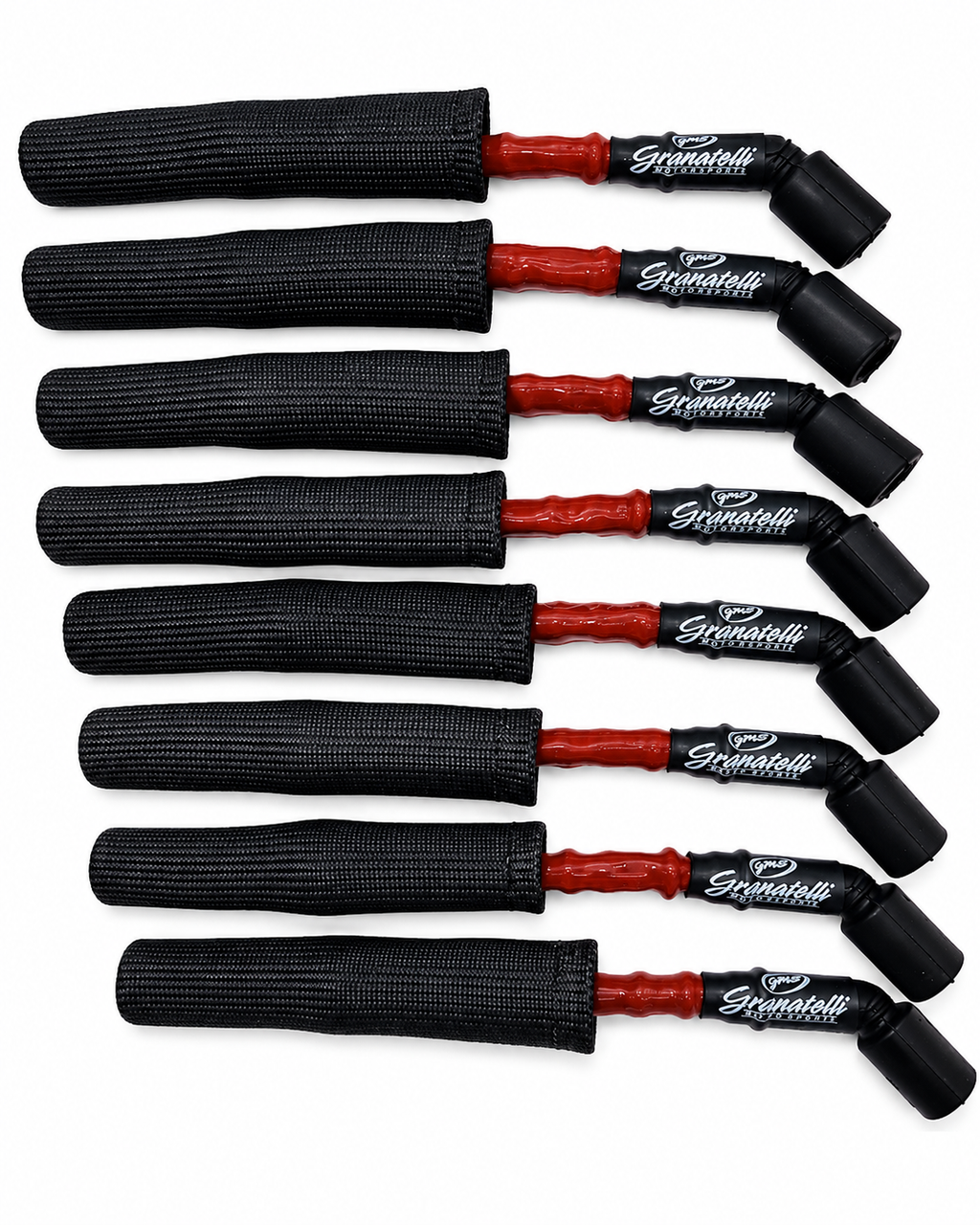 Granatelli GM LS & LT 0-Ohm 8" Red High-Temp Kevlar-Boot Coil-Near-Plug Spark Plug Wires – 28-1811HTRB