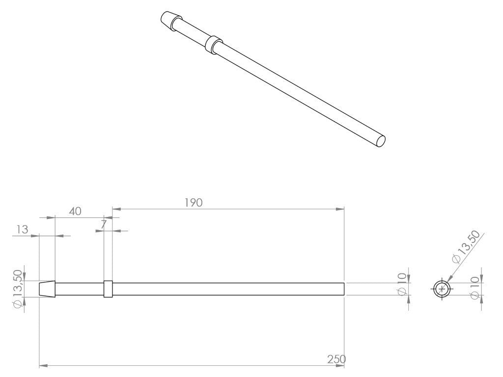 Exhaust Hanger Rod - Stainless Steel