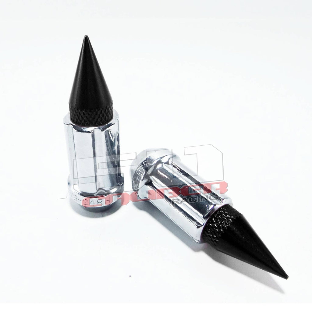 12 x 1.5 mm Chrome Spiked Lug Nuts Anodized - 16 Pack