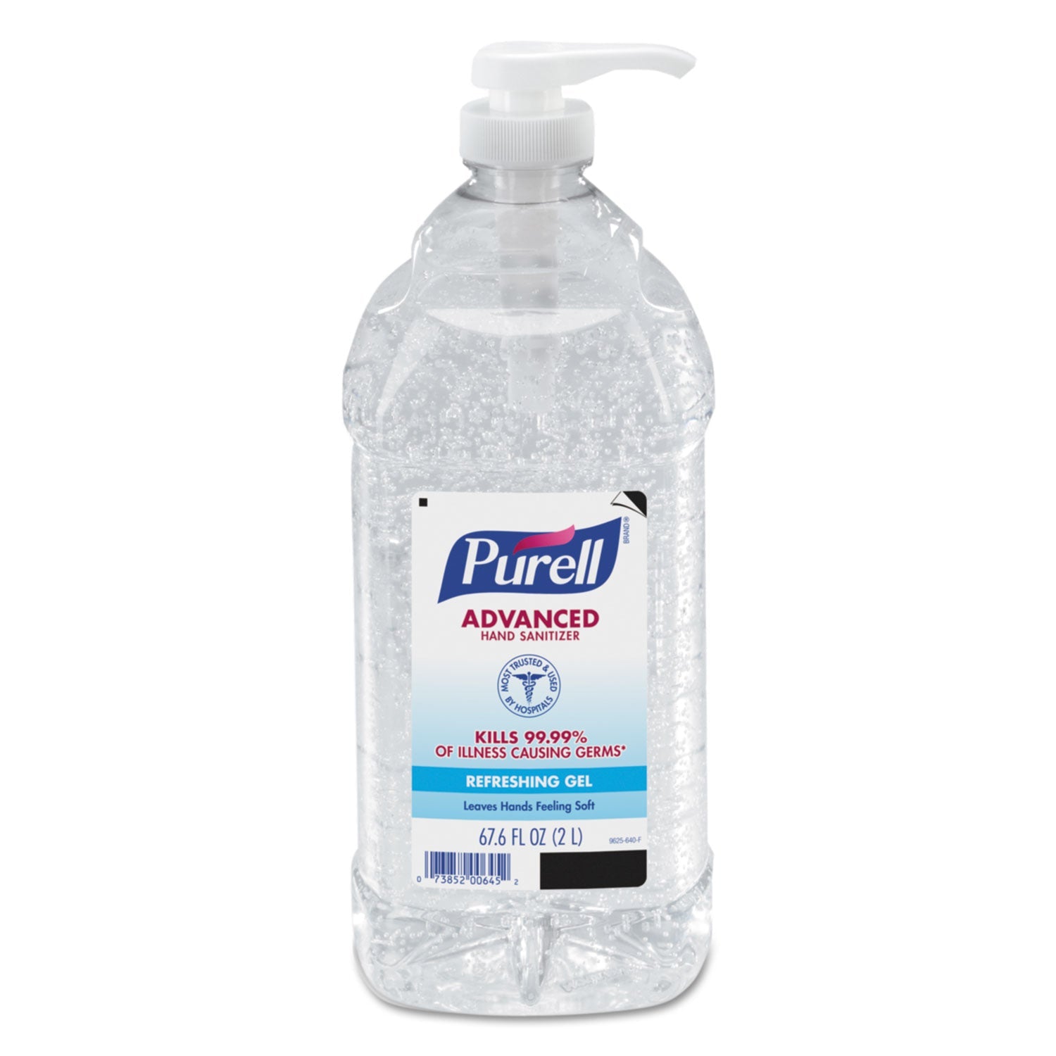 PURELL Advanced Refreshing Gel Hand Sanitizer, 2 L Pump Bottle, Clean Scent