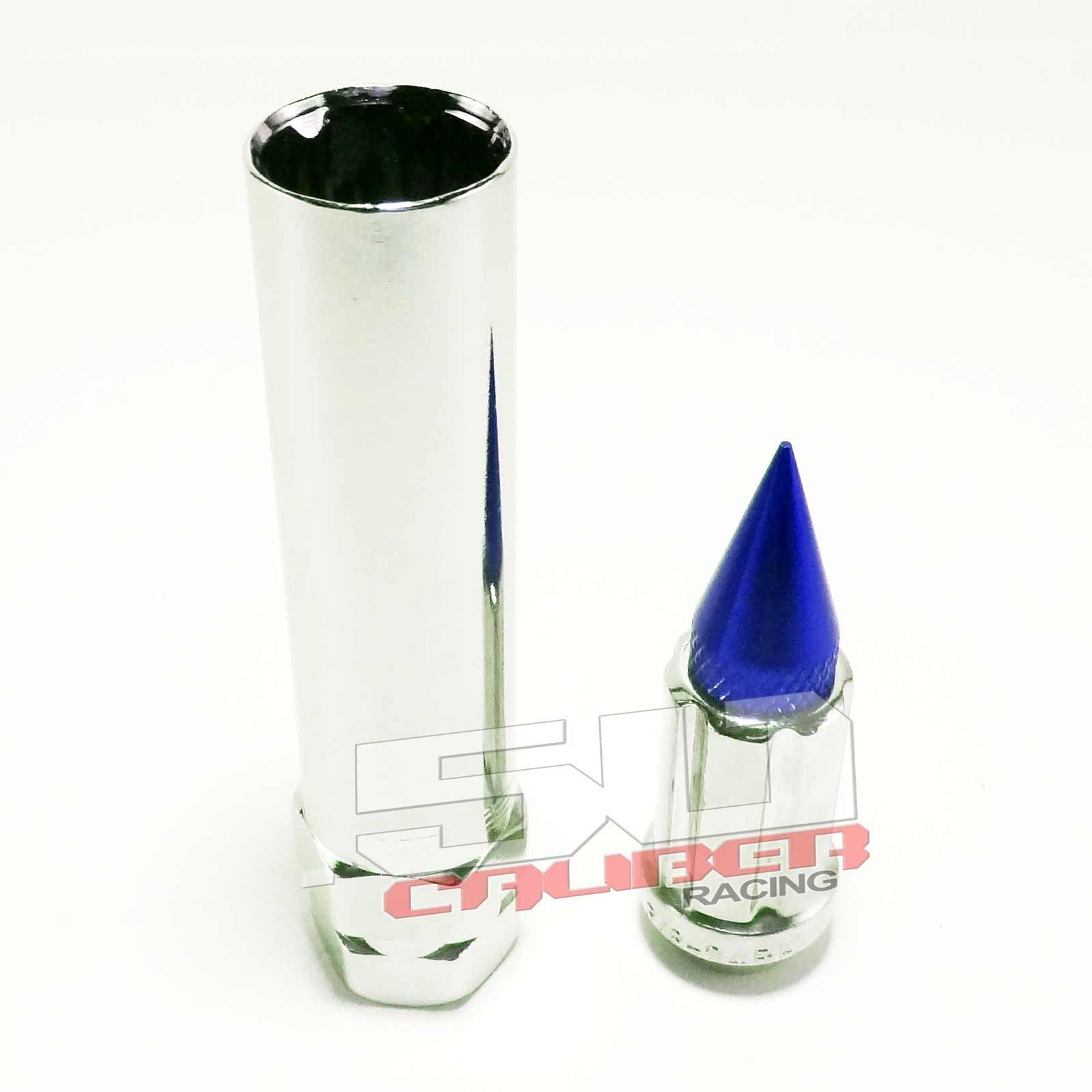 12 x 1.5 mm Chrome Spiked Lug Nuts Anodized - 16 Pack
