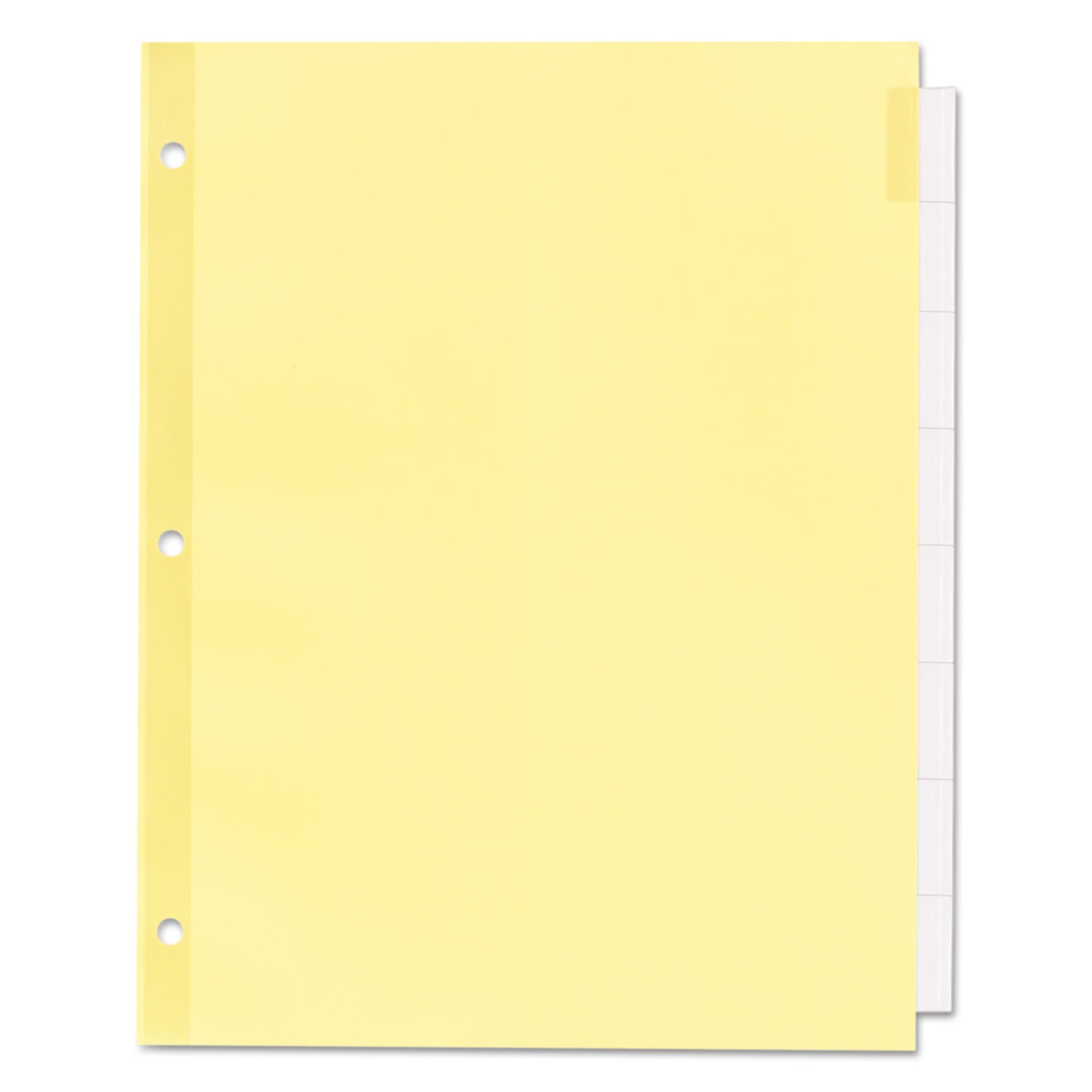 Office Essentials Plastic Insertable Dividers, 8-Tab, 11 x 8.5, Clear Tabs, 1 Set