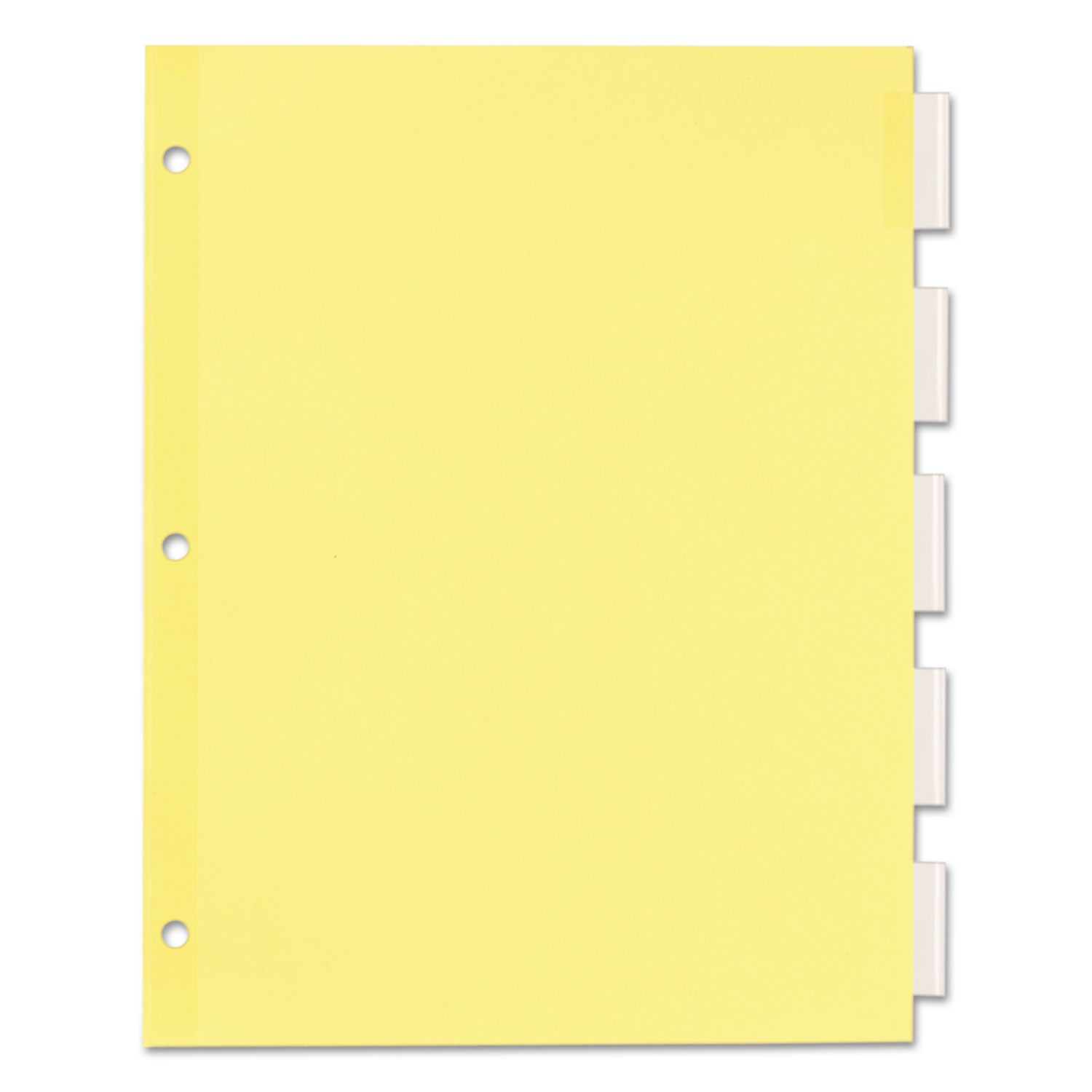 Office Essentials Plastic Insertable Dividers, 5-Tab, 11 x 8.5, Clear Tabs, 1 Set