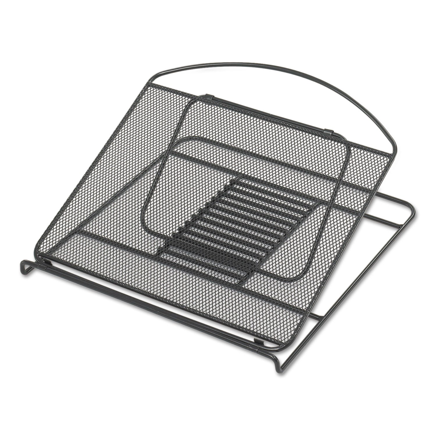 Safco Onyx Mesh Laptop Stand, 12.25" x 12.25" x 2", Black