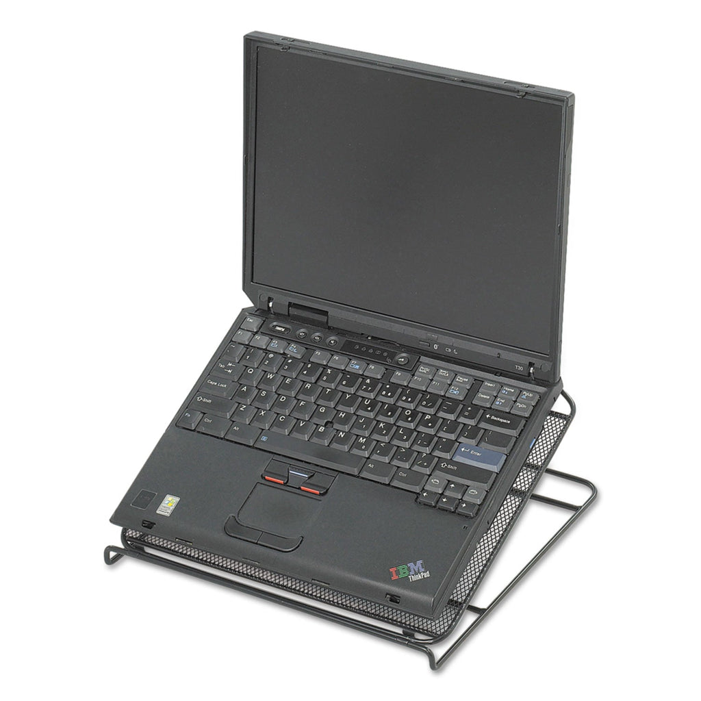 Safco Onyx Mesh Laptop Stand, 12.25" x 12.25" x 2", Black
