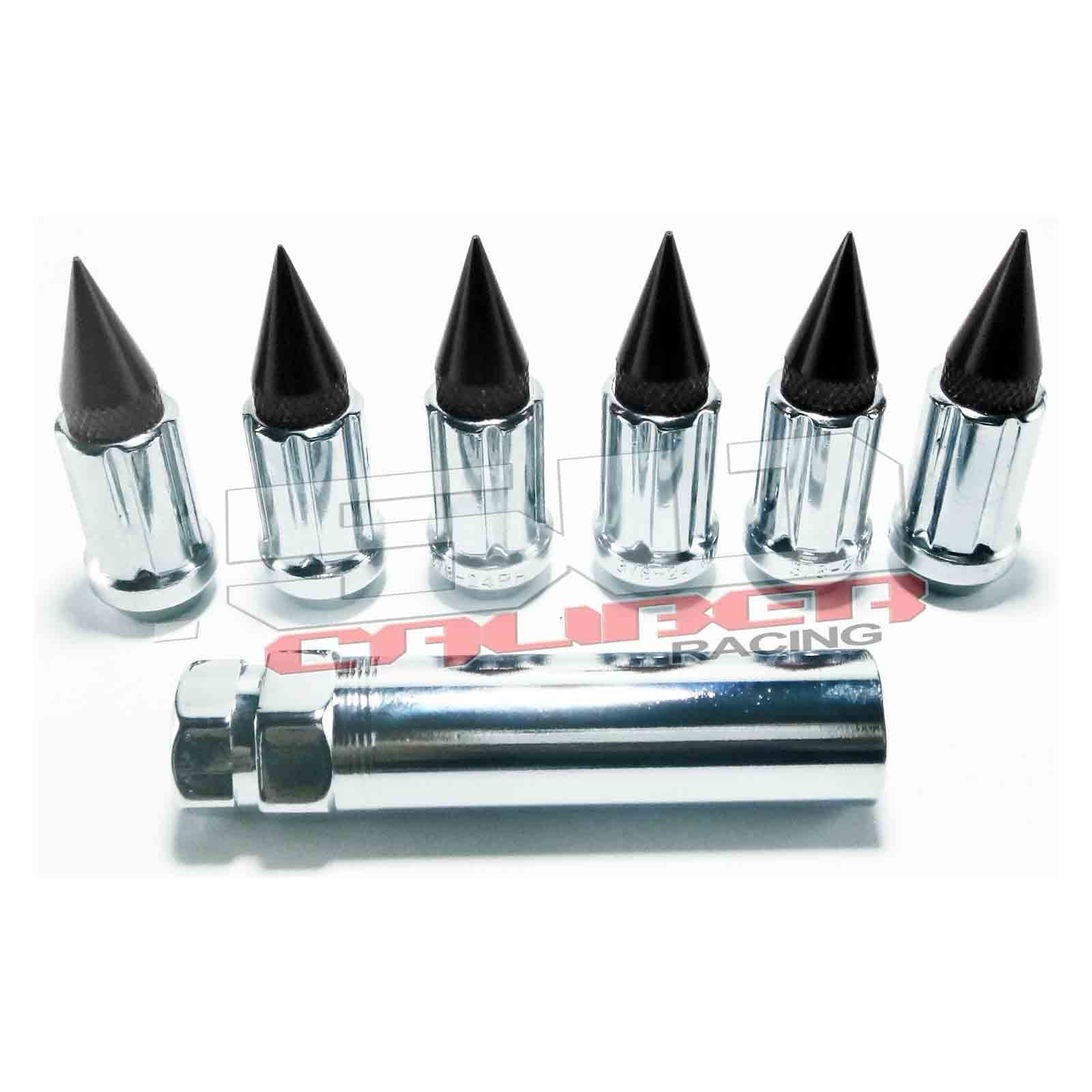 3/8 x 24 Chrome Spiked Lug Nuts Anodized - 16 Pack