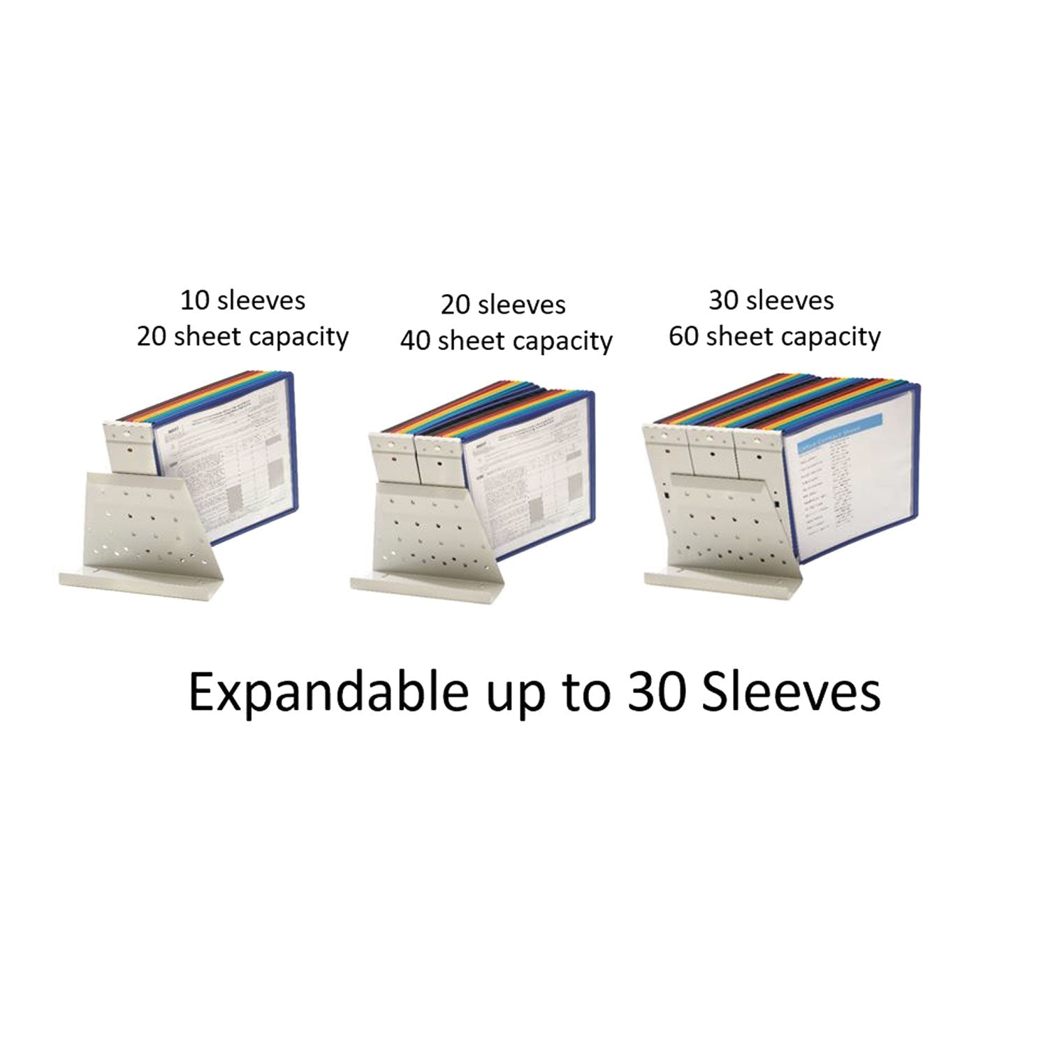 Durable VARIO Reference Desktop System, 10 Panels, Assorted Borders and Panels