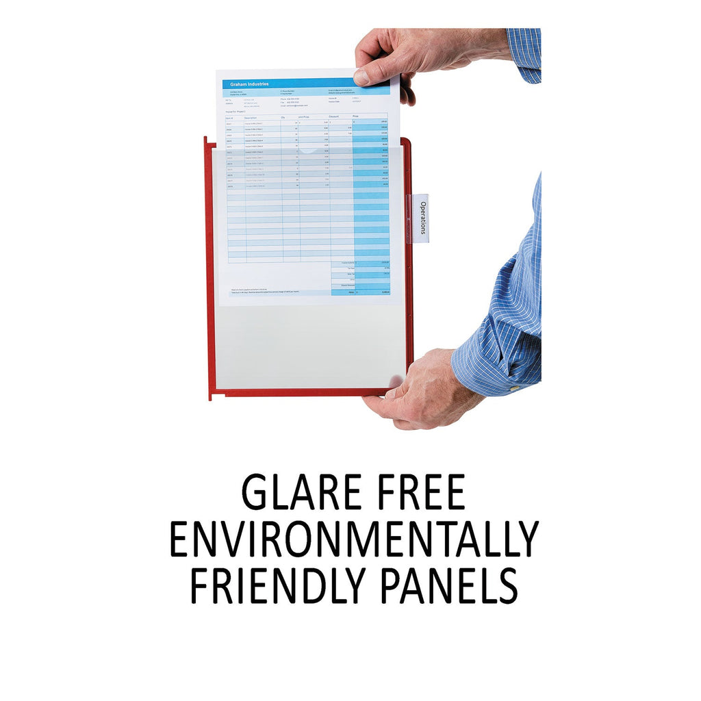 Durable InstaView Expandable Desktop Reference System, 10 Panels, Assorted Borders
