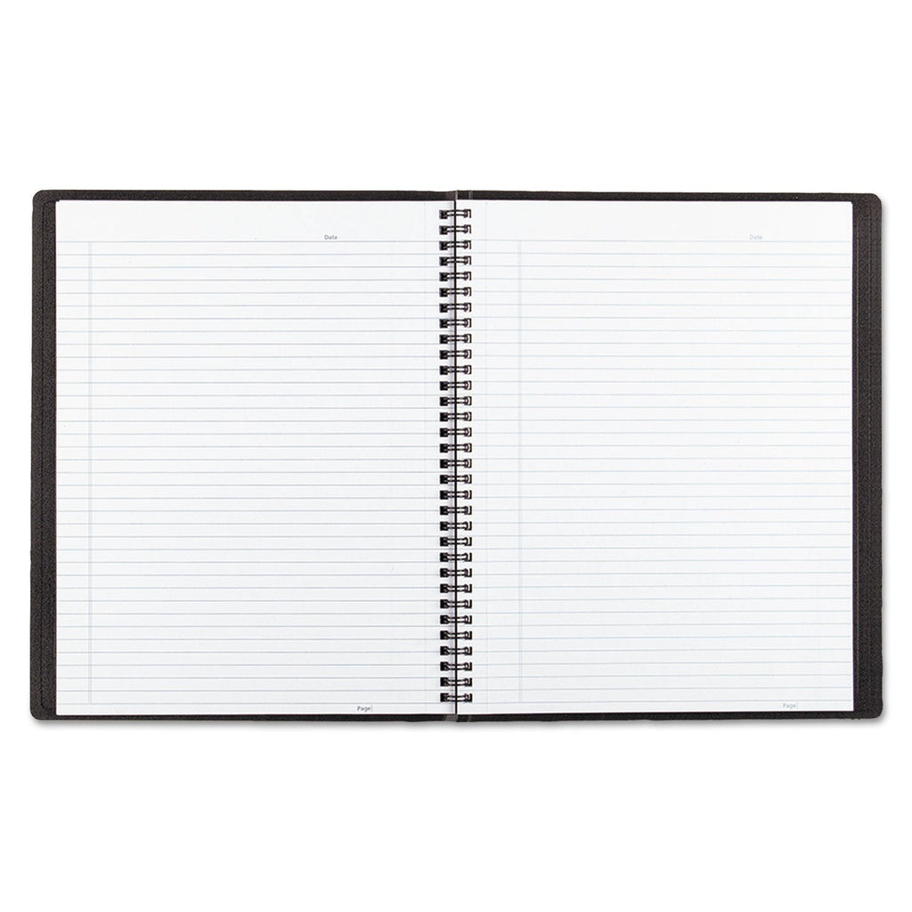 Blueline Duraflex Poly Notebook, 1 Subject, Medium/College Rule, Black Cover, 11 x 8.5, 80 Sheets