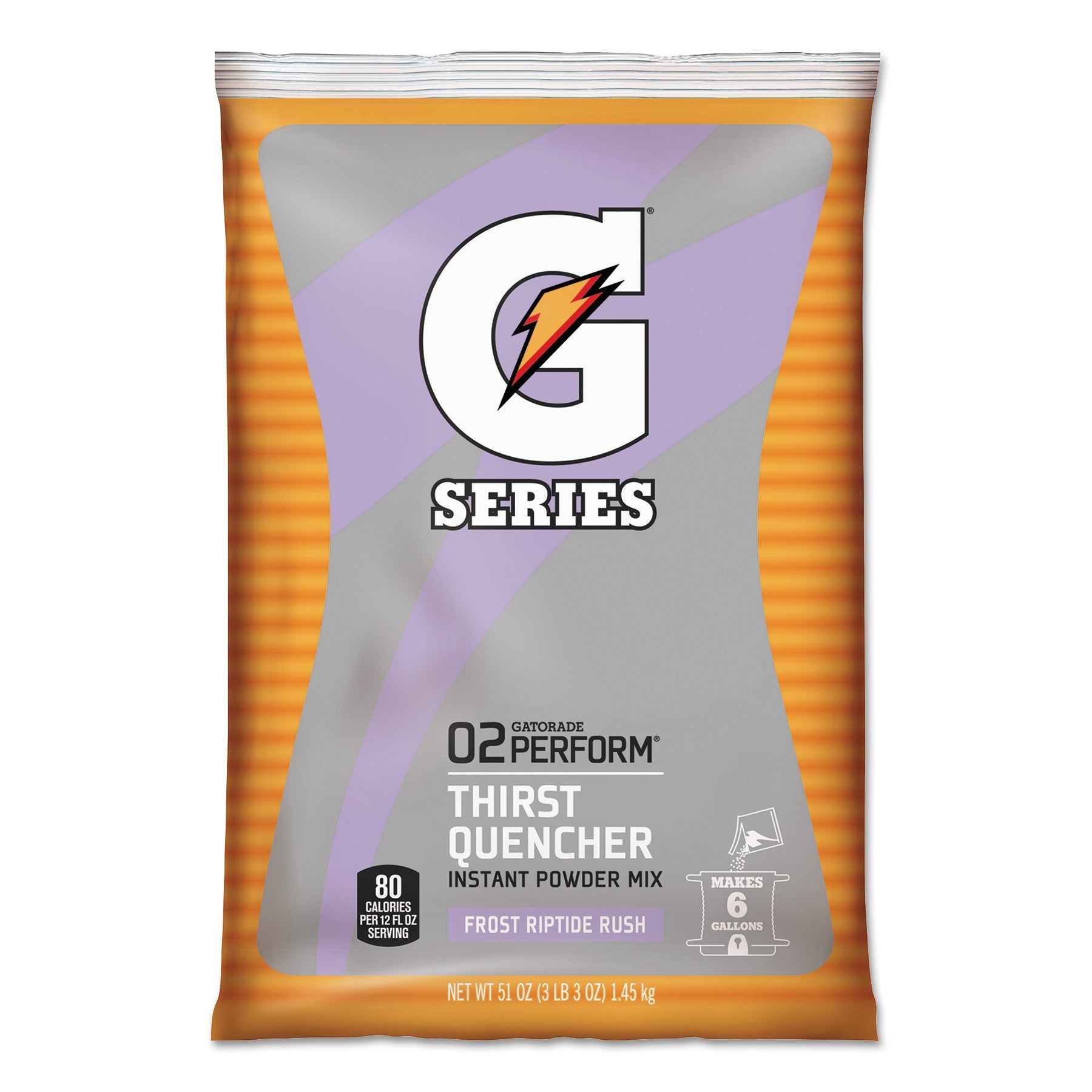 Gatorade Original Powdered Drink Mix, Riptide Rush, 51oz Packets, 14/Carton