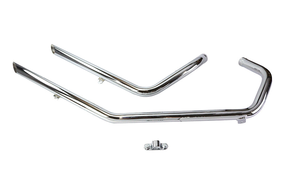 Exhaust Drag Pipe Set Slash Cut