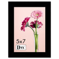 DAX Solid Wood Photo/Picture Frame, Easel Back, 5 x 7, Black