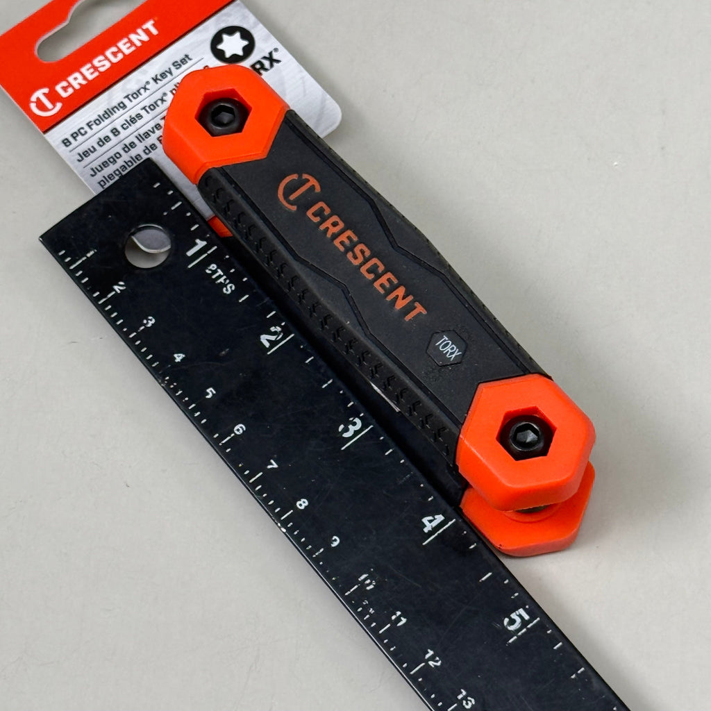 CRESCENT (New!)CHKFT8 Folding(8 Piece) Torx Dual Material Hex Key Set