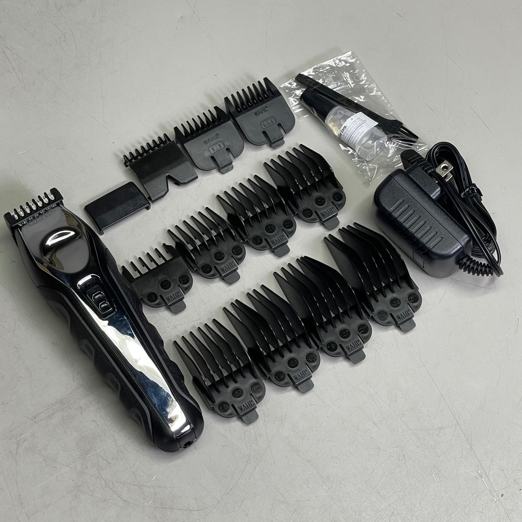 WAHL Lithium Ion Total Beard Trimmer Rechargeable Cordless Black Silver 09888