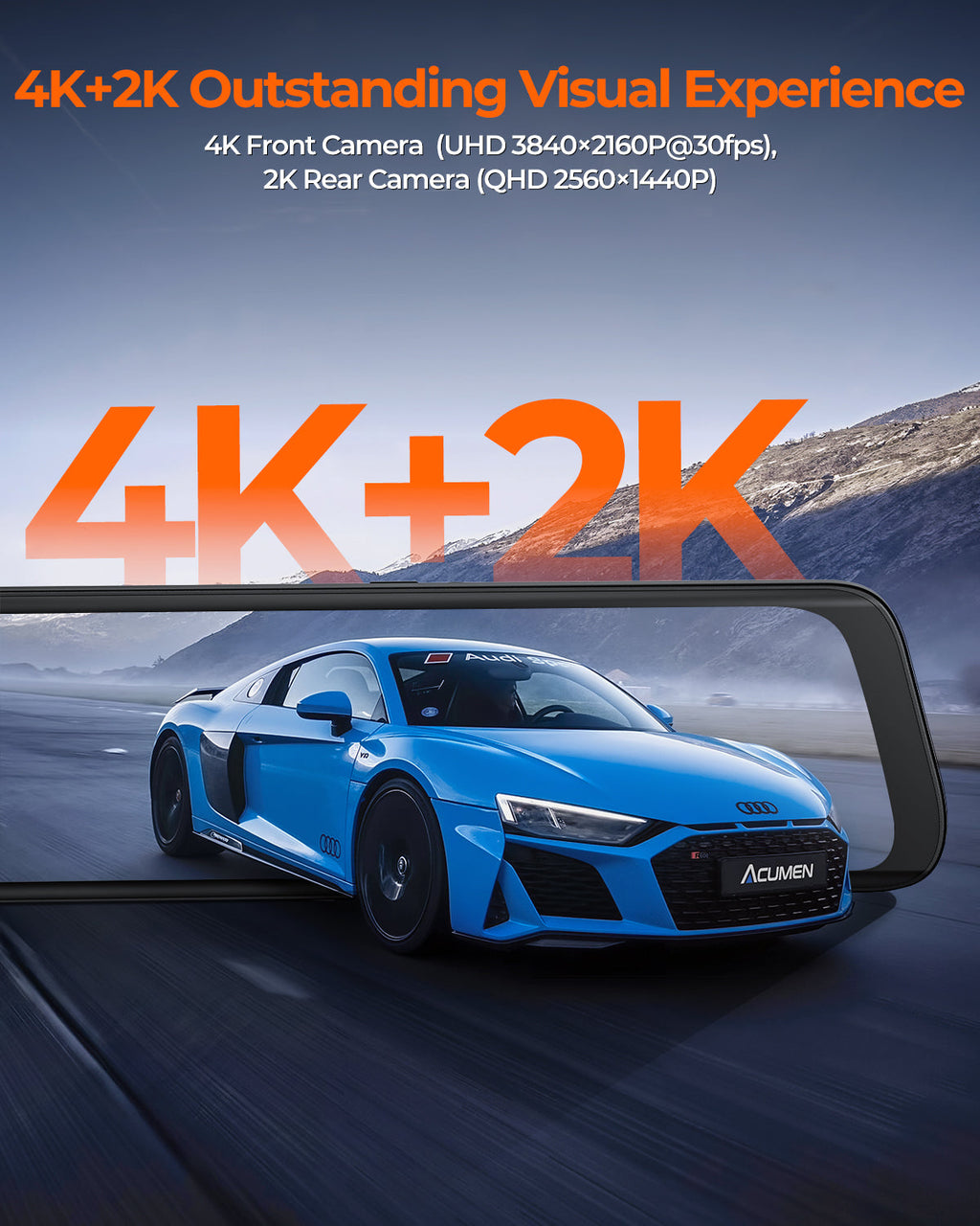XR10 Pro 4K Front & 2.5K Rear,10" IPS Touchscreen,Wi-Fi