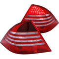 Anzo 2000-2005 Mercedes Benz S Class W220 LED Taillights Red/Clear