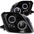 Anzo 1997-2001 Honda Prelude Projector Headlights w/ Halo Black w/ LED