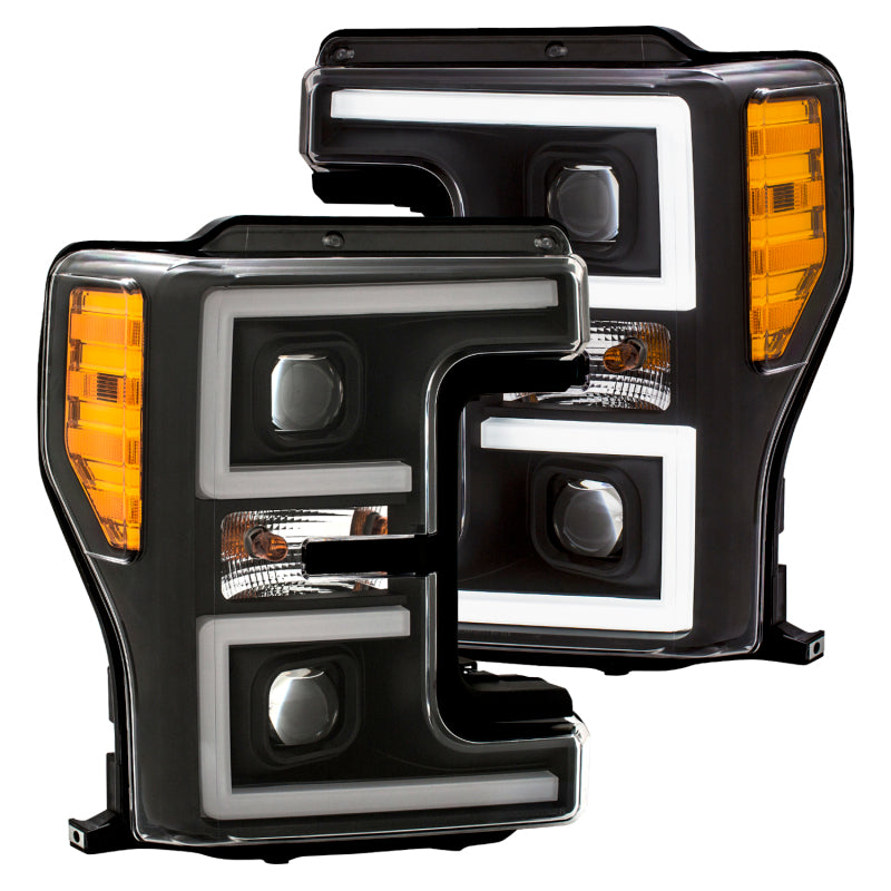 Anzo LED Headlights 17-18 Ford F-250 Projector Plank-Style