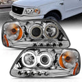 Anzo 1997.5-2003 Ford F-150 Projector Headlights w/ Halo Chrome 1pc