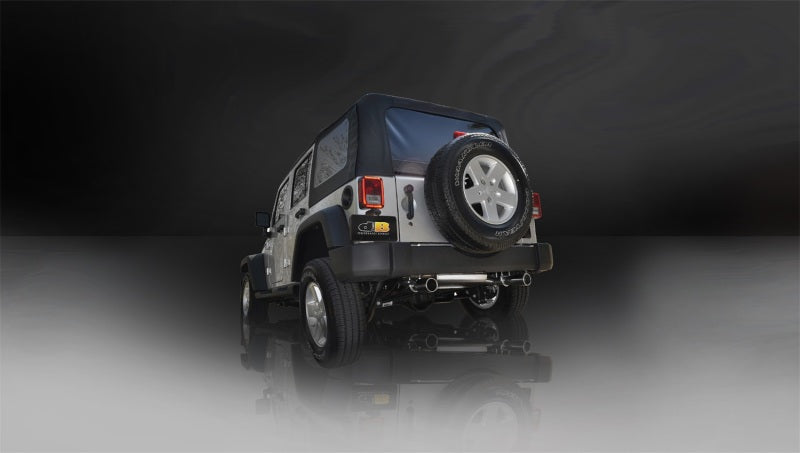 Corsa Performance Jeep 07-11 Wrangler 3.8L/12-14 Wrangler 3.6L Polished Sport Axle-Back