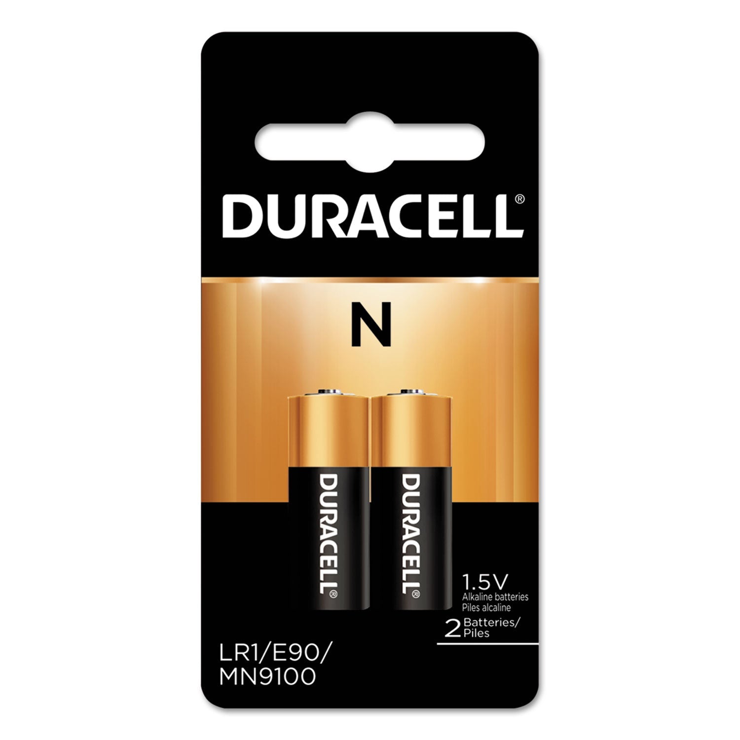 Duracell Specialty Alkaline Battery, N, 1.5 V, 2/Pack