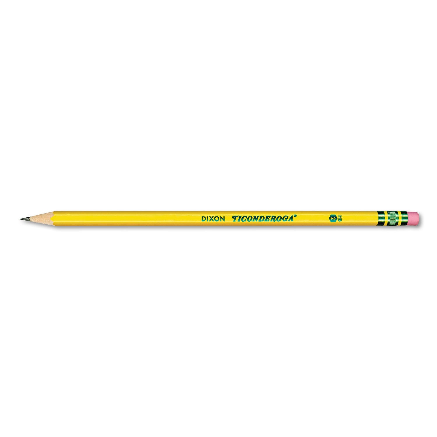 Ticonderoga Pre-Sharpened Pencil, HB (#2), Black Lead, Yellow Barrel, Dozen