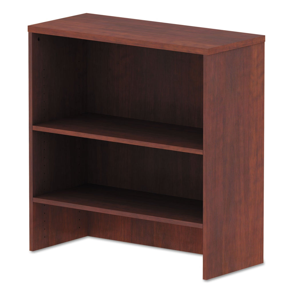 Alera Valencia Series Hutch, 3 Compartments, 34.13w x 15d x 35.38h, Medium Cherry