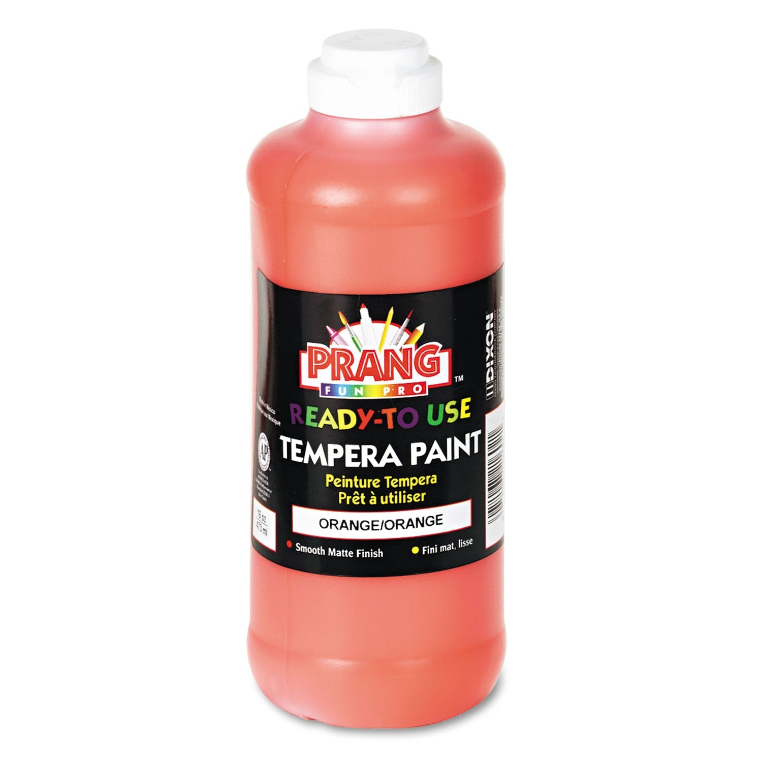 Prang Ready-to-Use Tempera Paint, Orange, 16 oz Dispenser-Cap Bottle