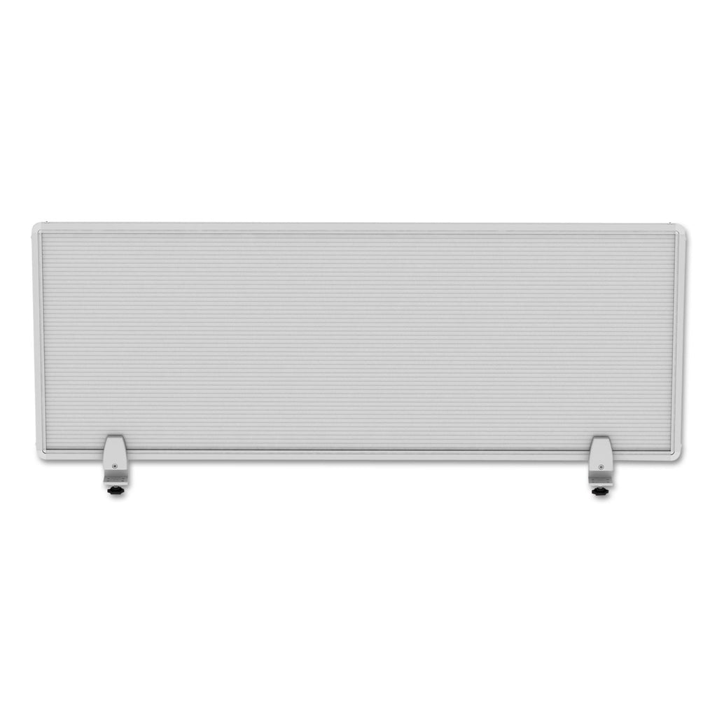 Alera Polycarbonate Privacy Panel, 47w x 0.5d x 18h, Silver/Clear