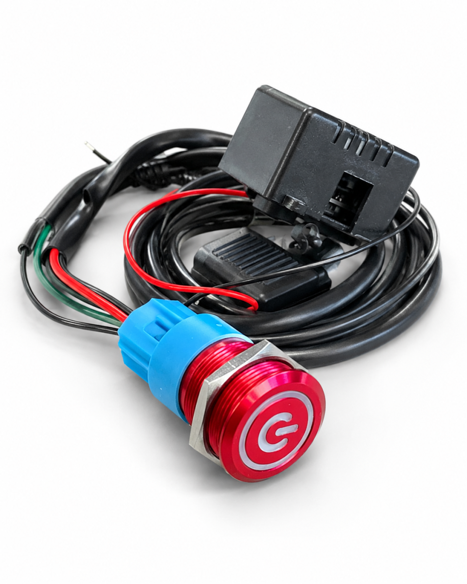Granatelli Motor Sports Billet Illuminated Exhaust Cutout Push Button - "RED" - 303512RD