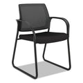 HON Ignition Series Mesh Back Guest Chair with Sled Base, 25" x 22" x 34", Black
