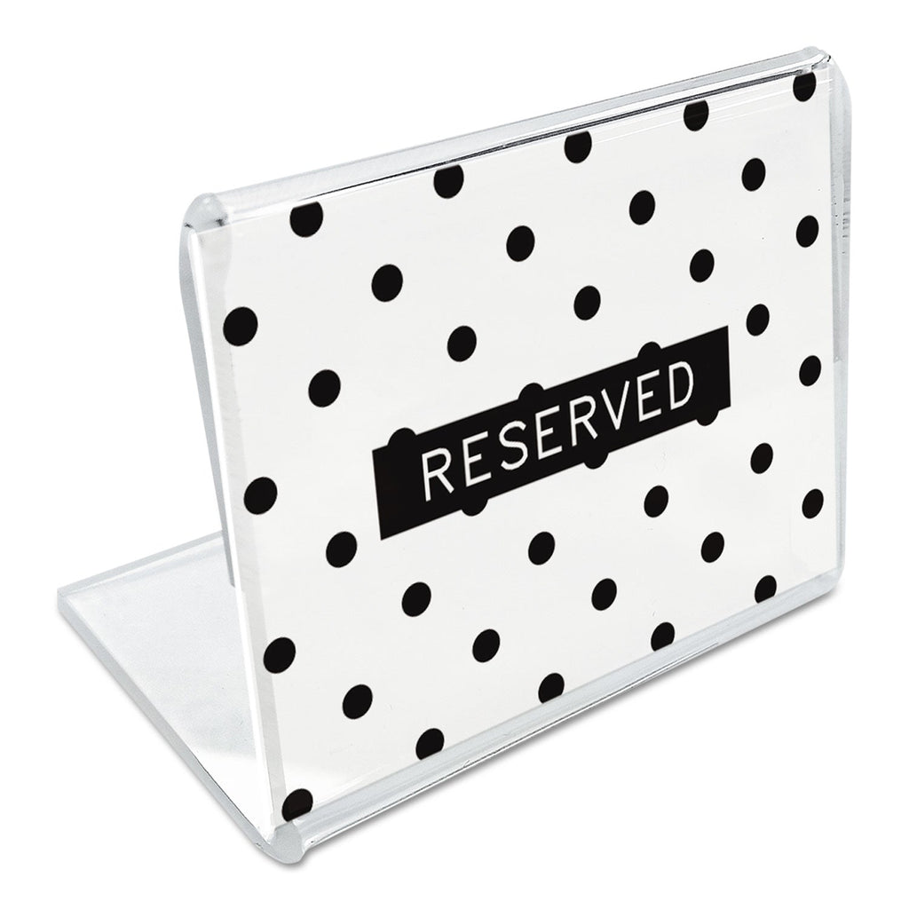 Universal Mini Table-Top Sign, 1.5 x 2, Clear