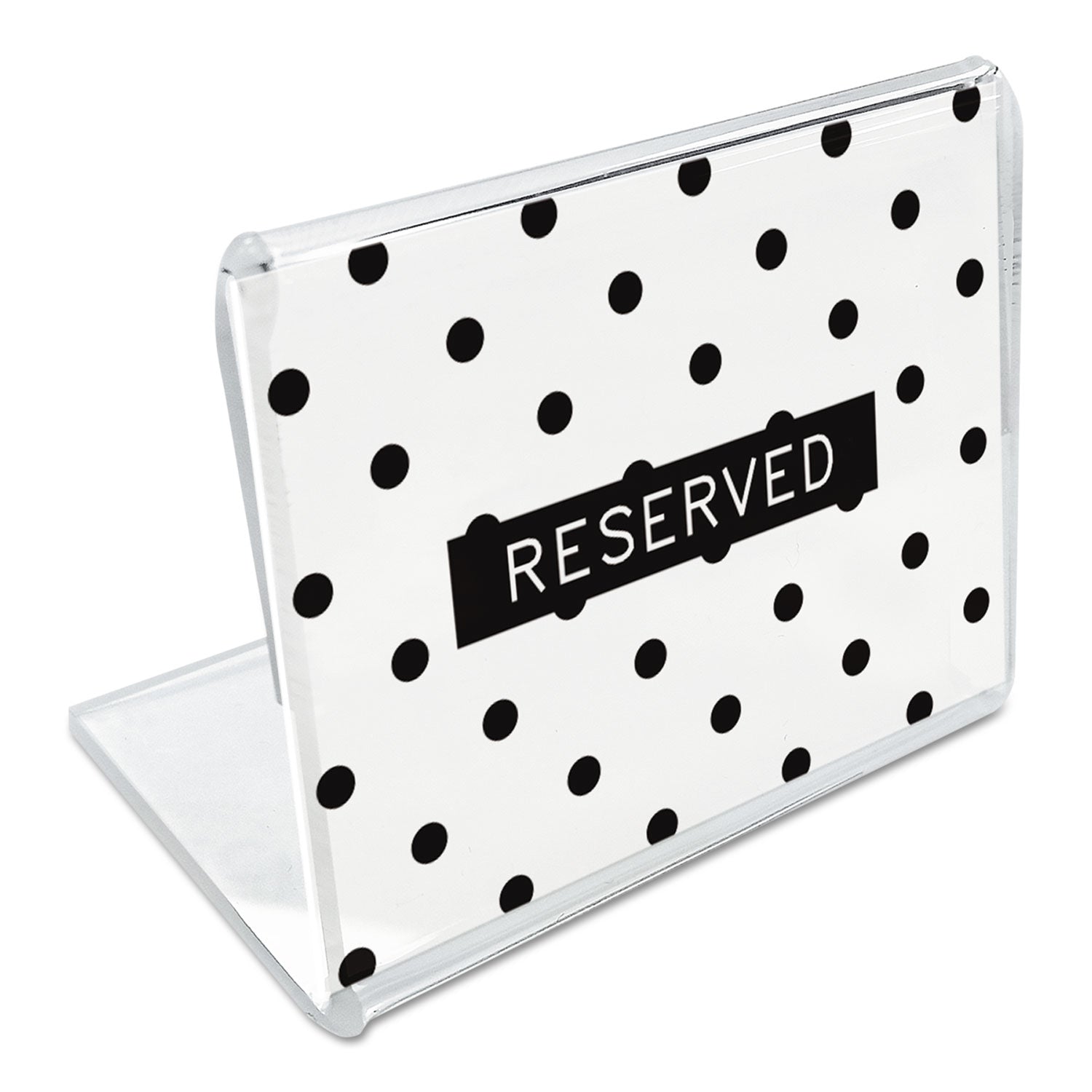 Universal Mini Table-Top Sign, 1.5 x 2, Clear