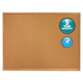 Quartet Classic Series Cork Bulletin Board, 96 x 48, Oak Finish Frame