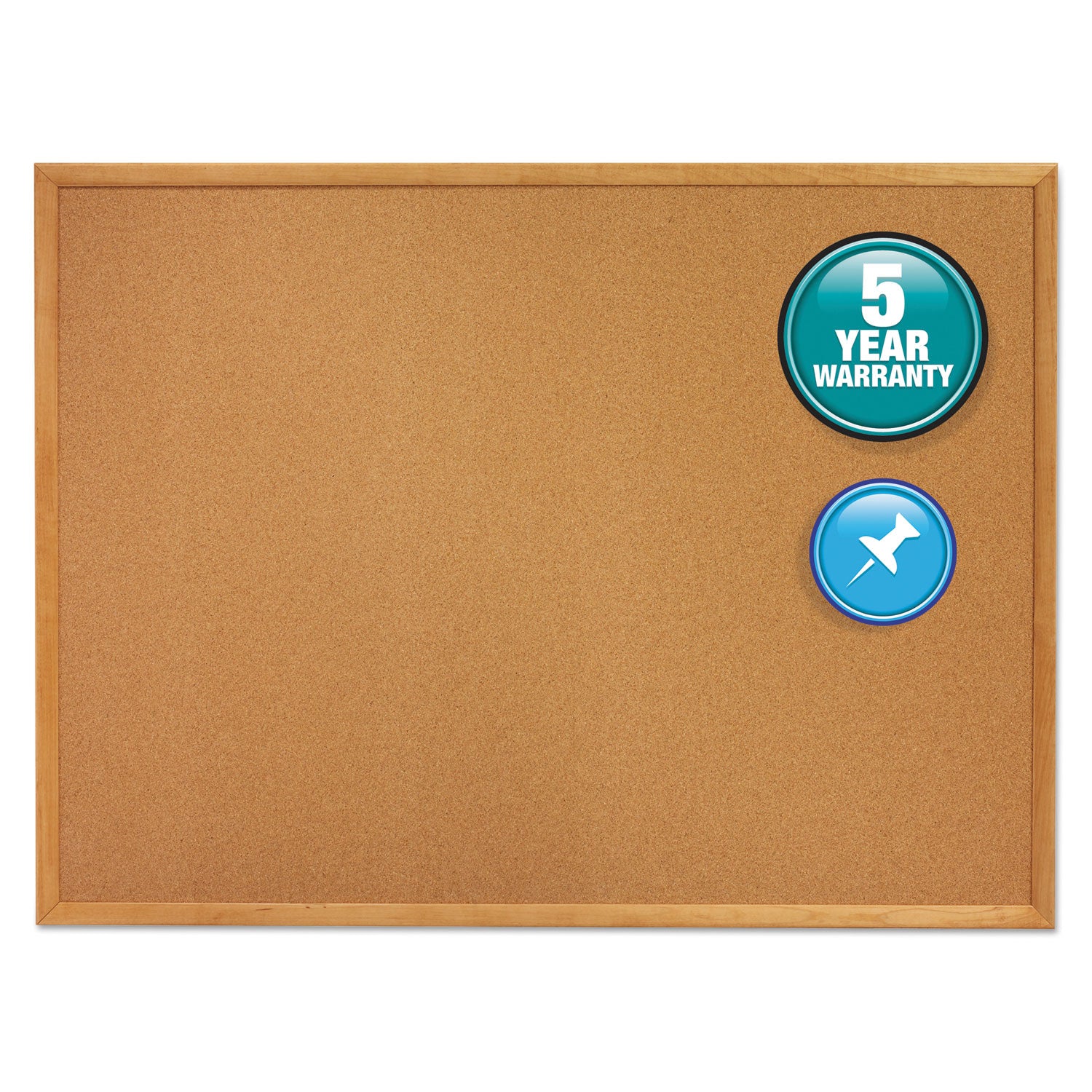Quartet Classic Series Cork Bulletin Board, 96 x 48, Oak Finish Frame