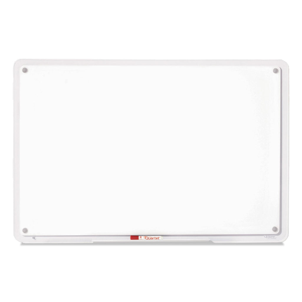 Quartet iQ Total Erase Board, 23 x 16, White, Clear Frame