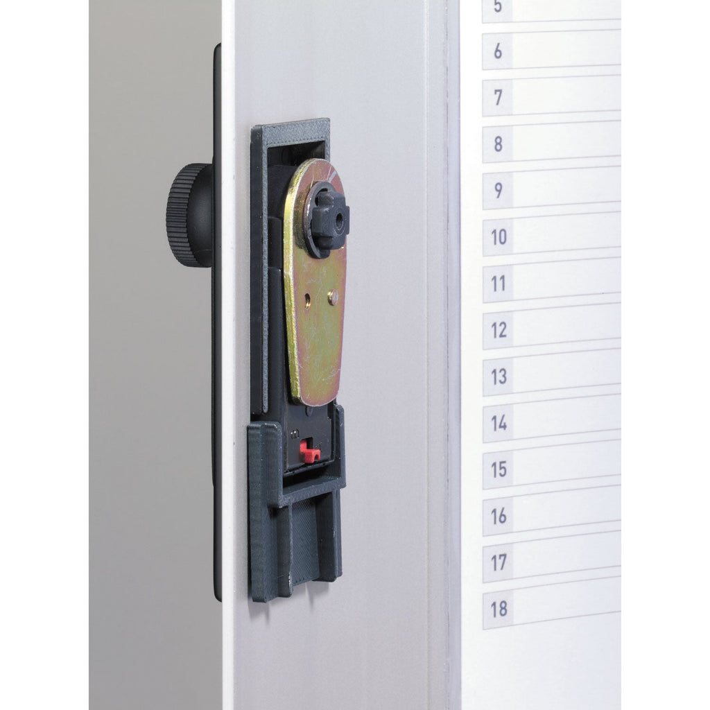 Durable Locking Key Cabinet, 36-Key, Brushed Aluminum, Silver, 11.75 x 4.63 x 11