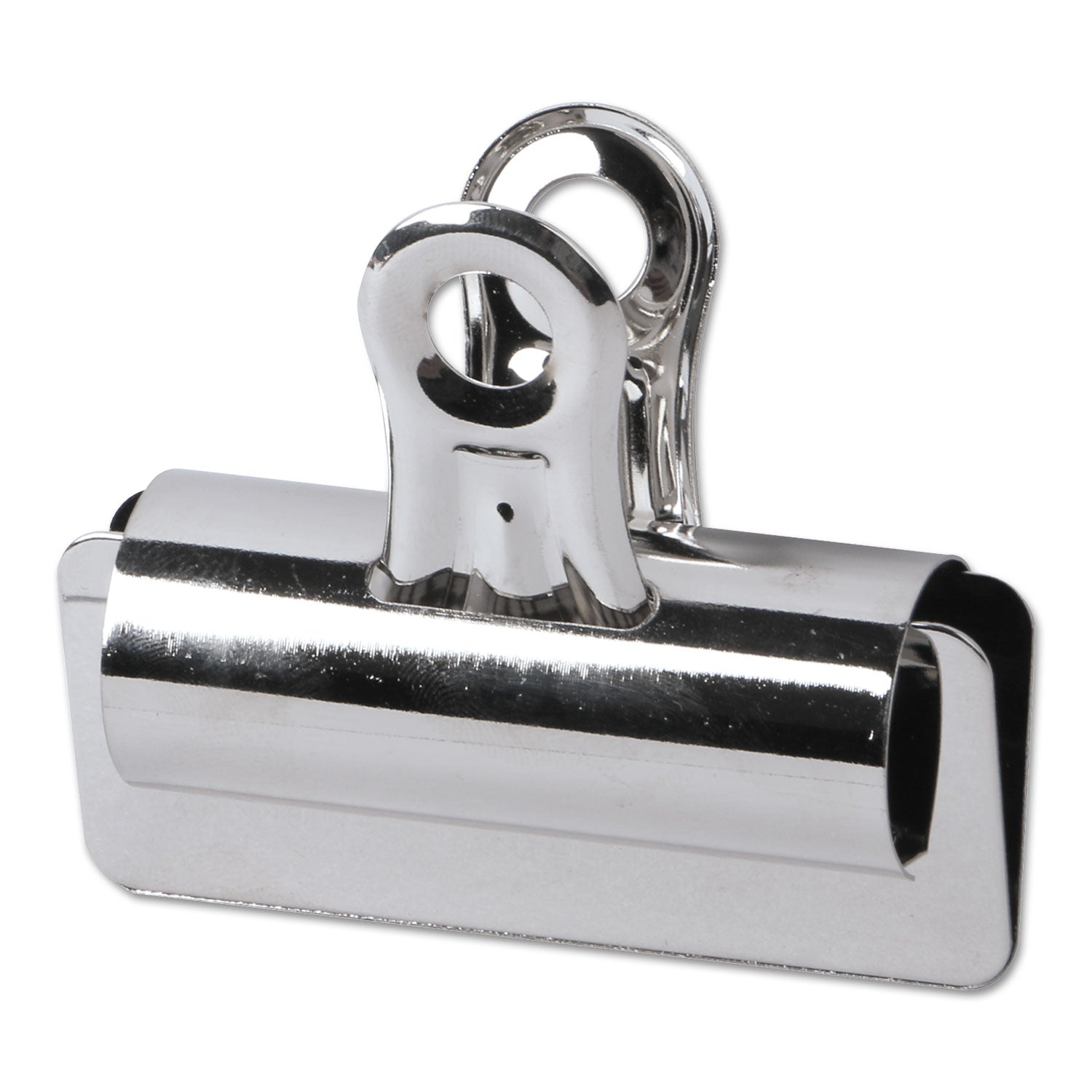 Universal Bulldog Clips, Large, Nickel, 12/Pack