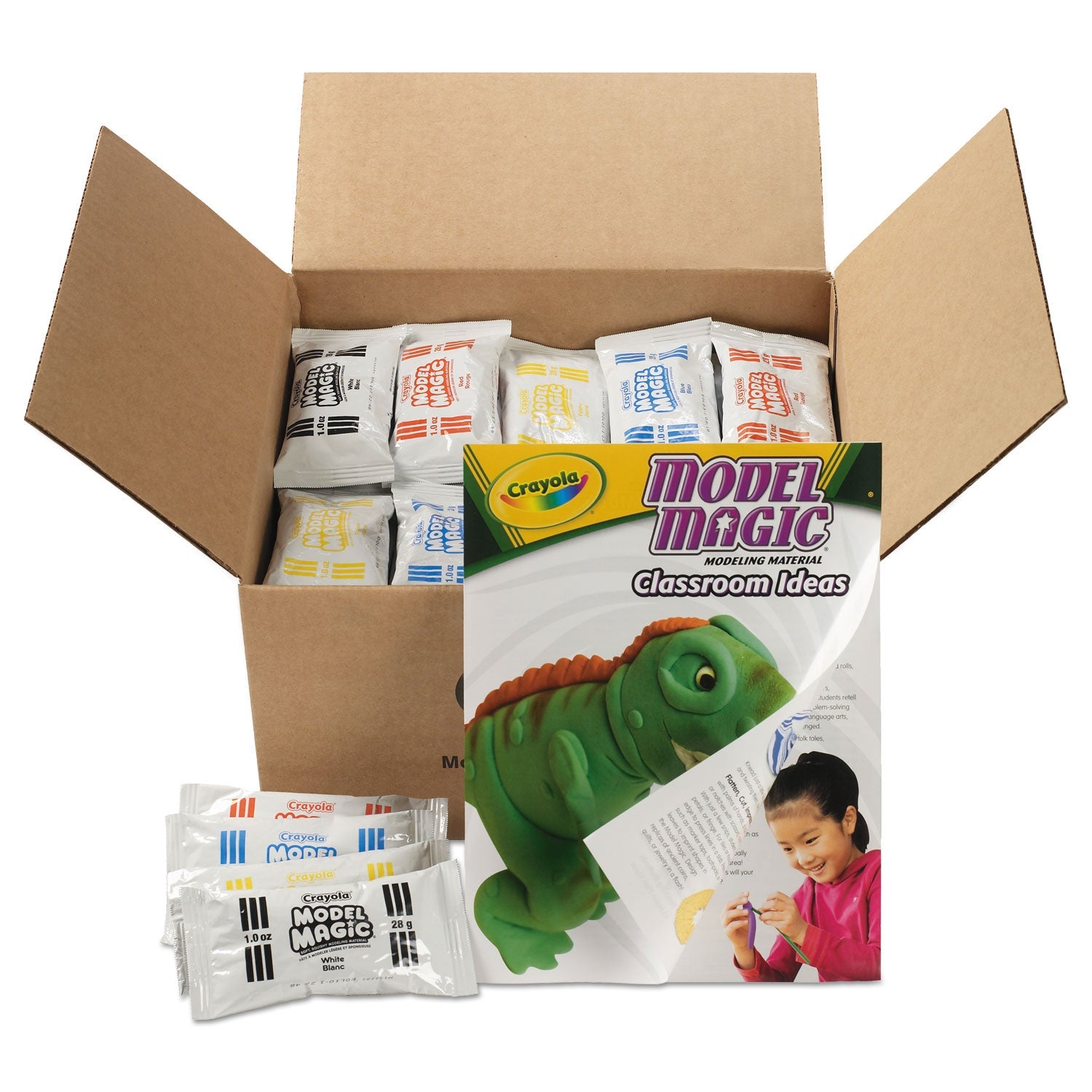 Crayola Model Magic Modeling Compound, 1 oz Packs, 75 Packs, Assorted Colors, 6 lbs 13 oz
