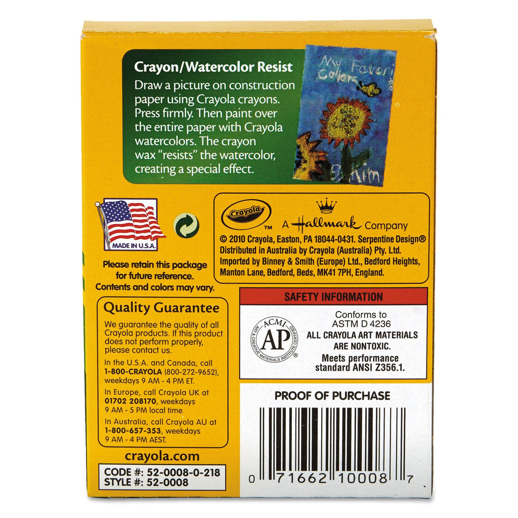 Crayola Classic Color Crayons, Tuck Box, 8 Colors