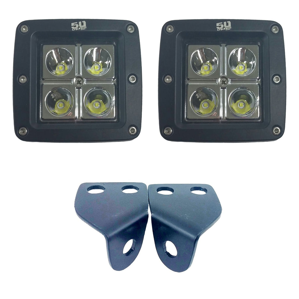 A-Pillar Pod Light Mount Brackets for Polaris RZR