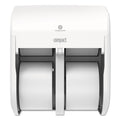Georgia Pacific Compact Quad Vertical 4-Roll Coreless Tissue Dispenser, 12.06 x 8 x 14.44, White