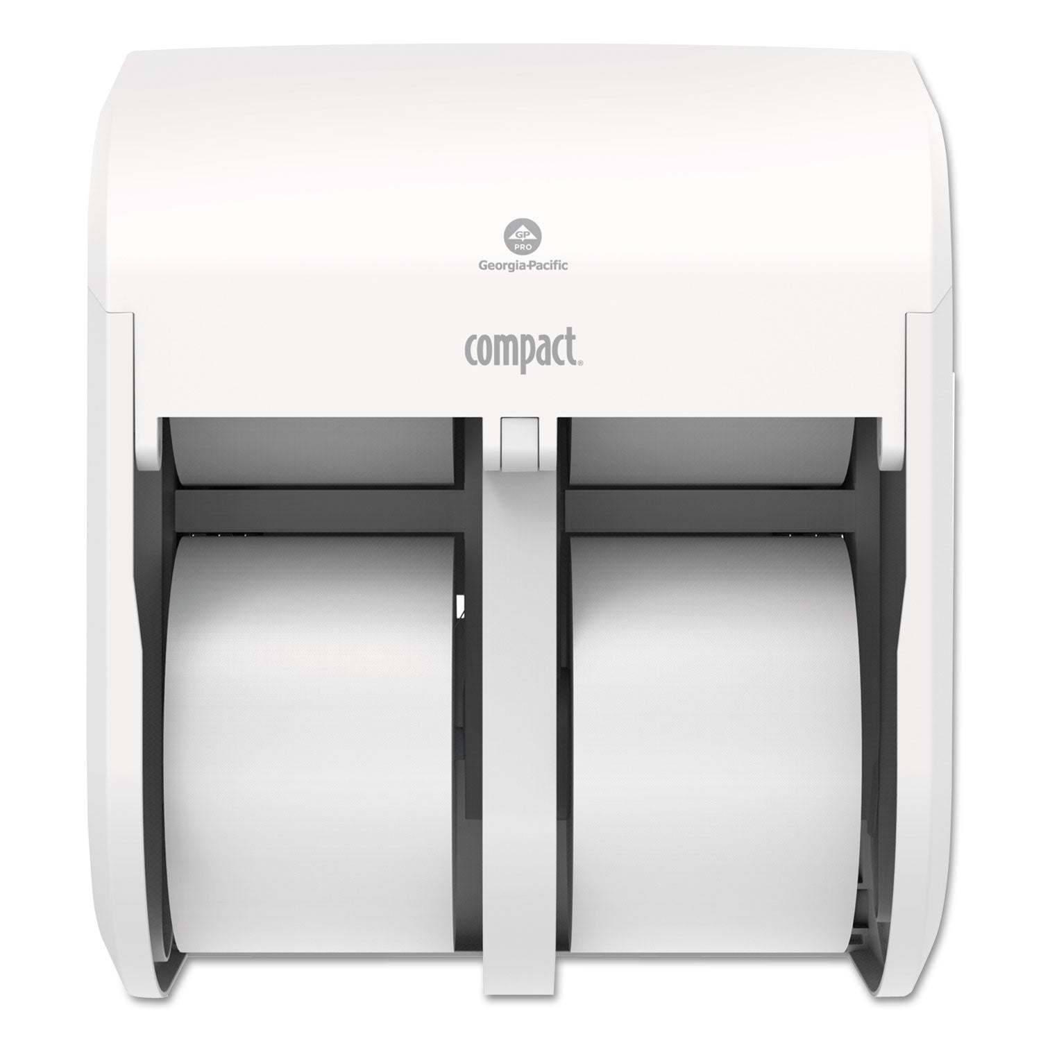 Georgia Pacific Compact Quad Vertical 4-Roll Coreless Tissue Dispenser, 12.06 x 8 x 14.44, White
