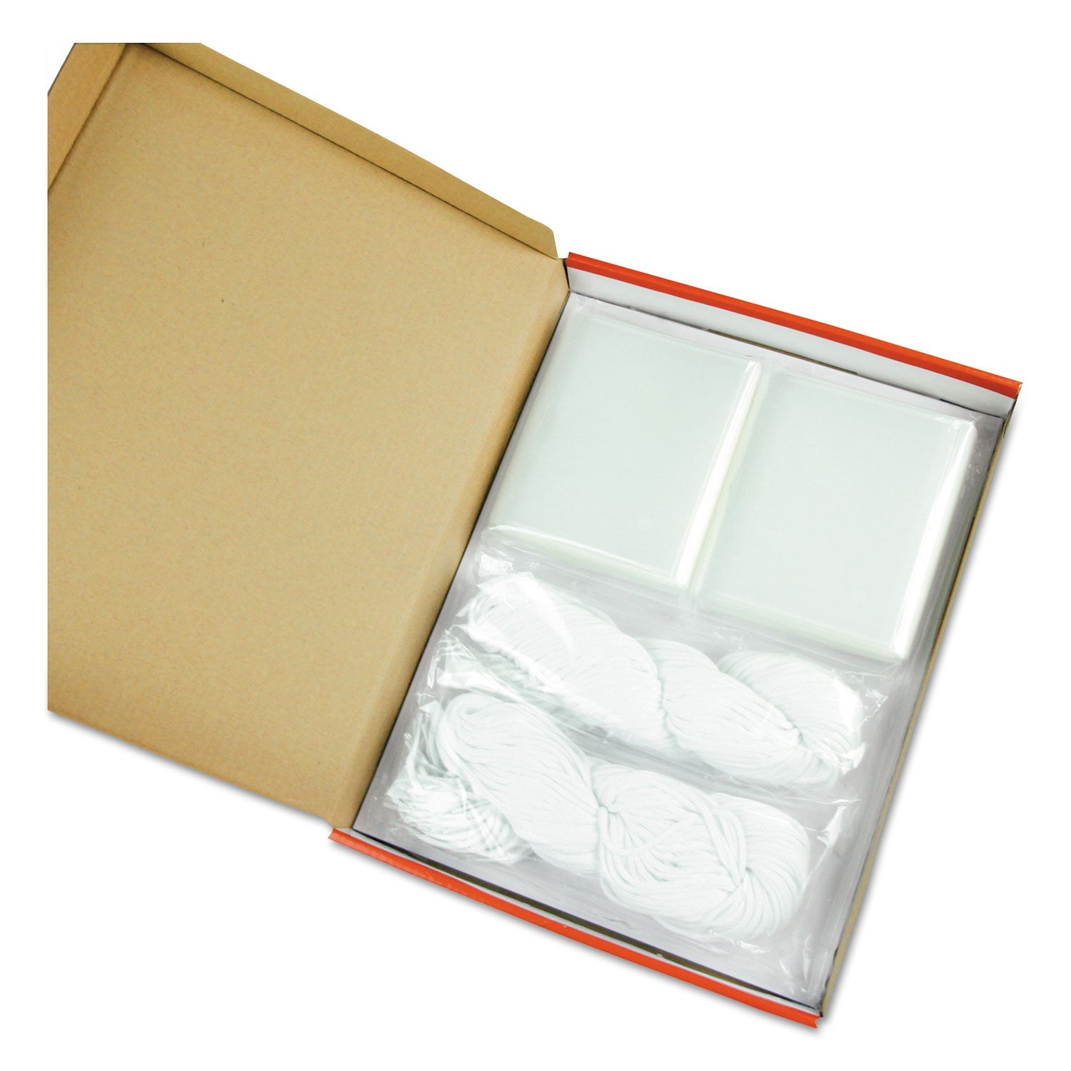 Universal Clear Badge Holders w/Neck Lanyards, 3 x 4, White Inserts, 100/Box